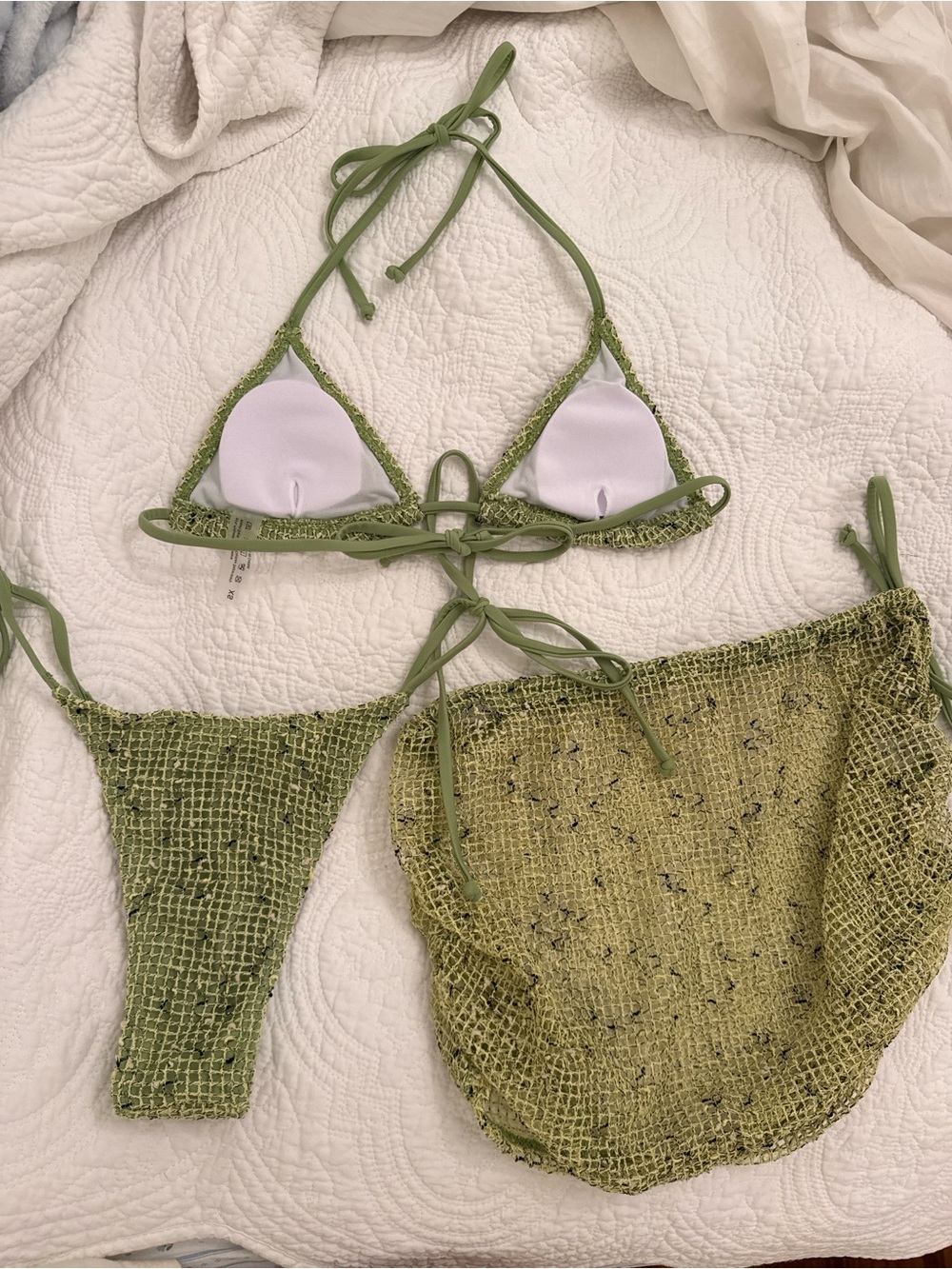 Green Patterned Bikini Set - Picture 5 of 7